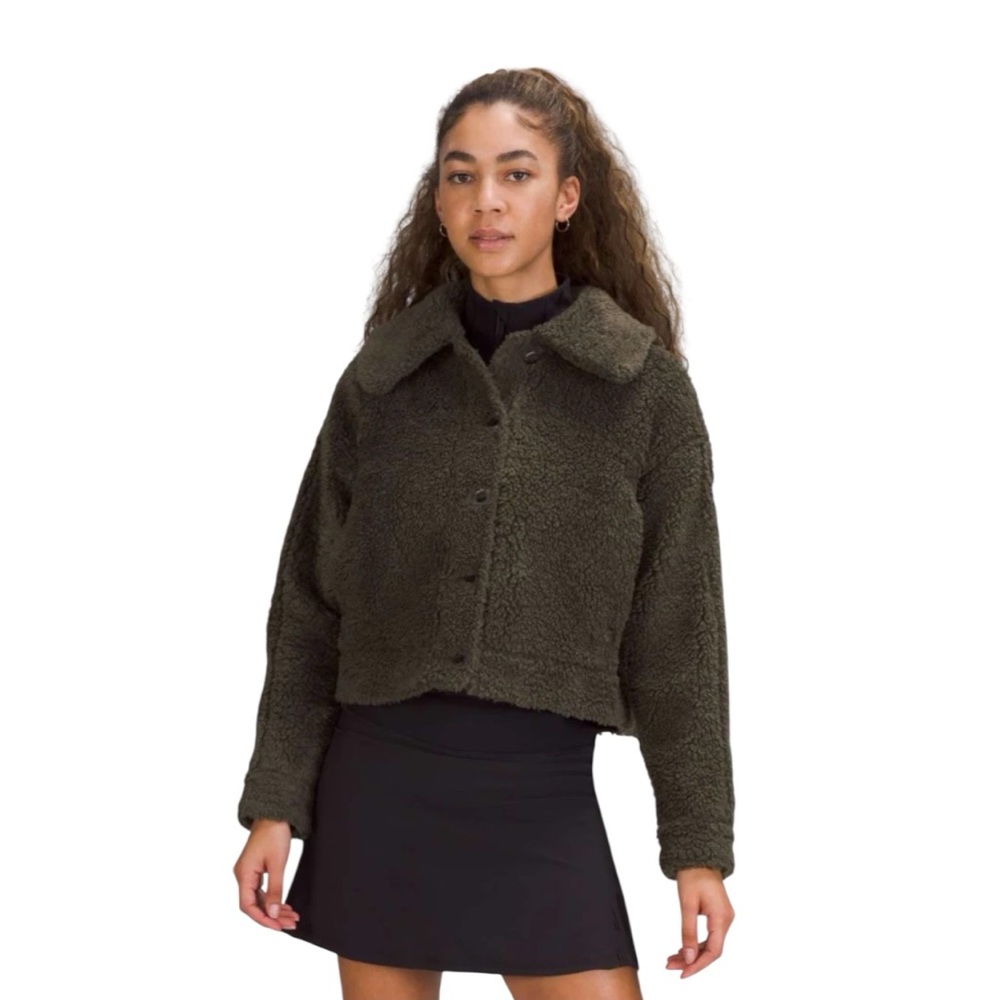 Lululemon Textured Fleece Button Jacket size 6 W3FPUS